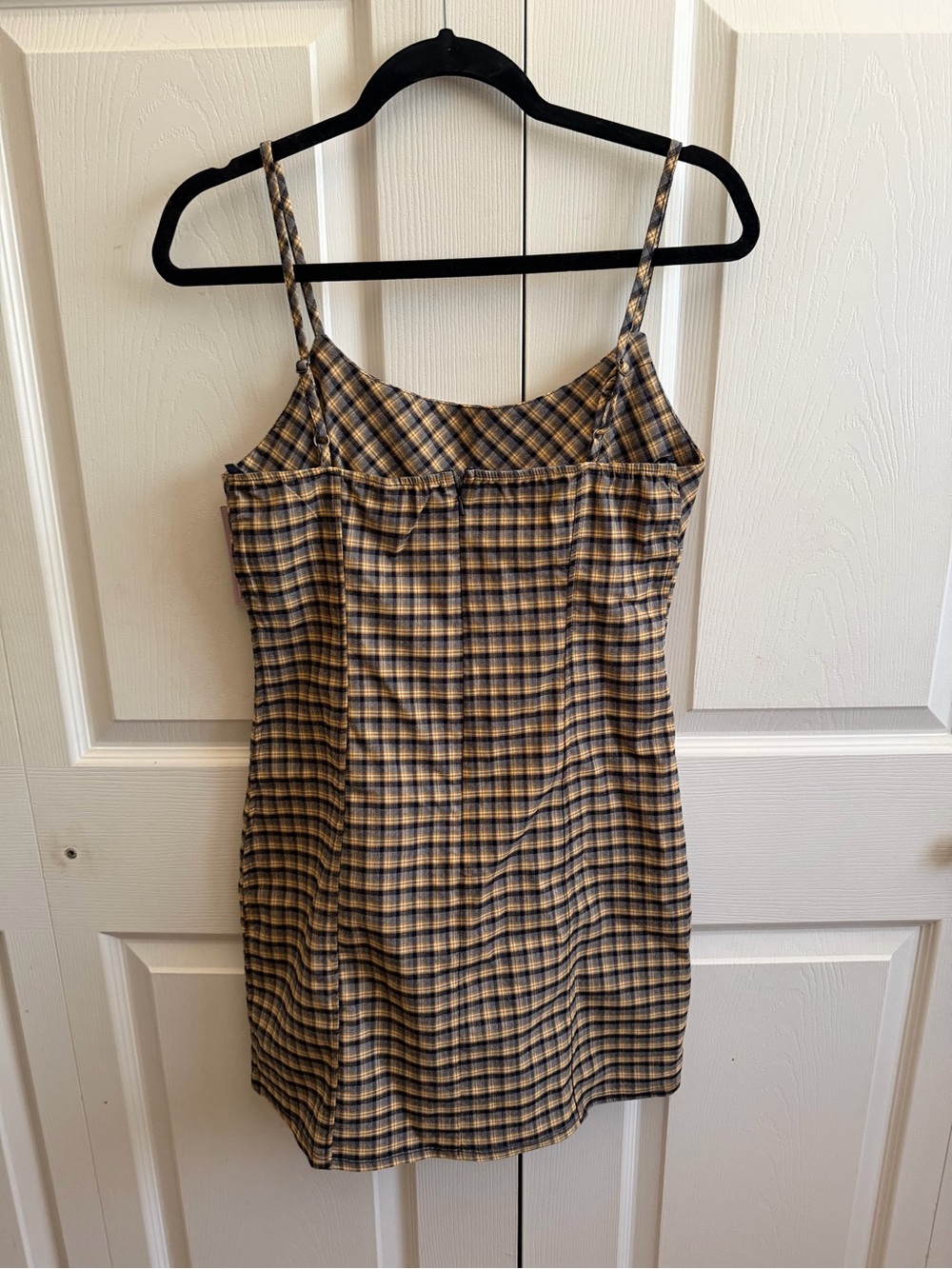 wild fable yellow and black plaid mini dress - Picture 7 of 7
